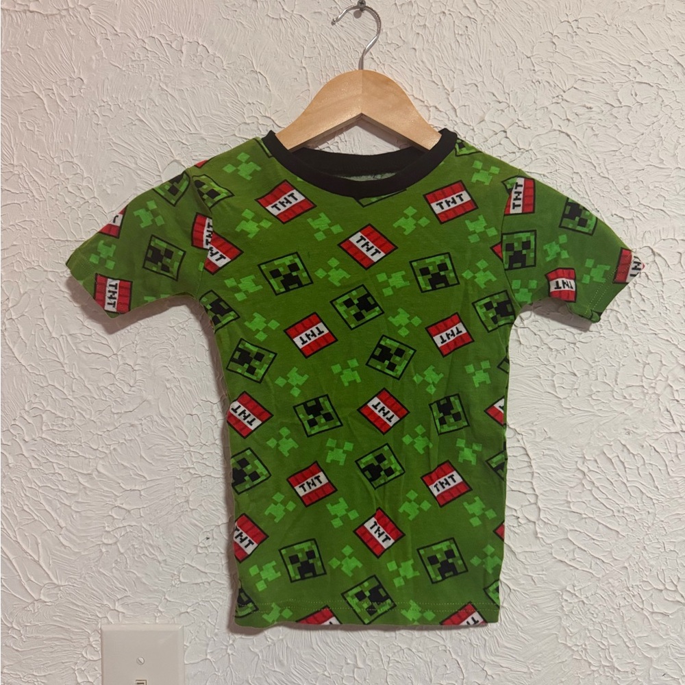 Boys Minecraft Pajama Set – Size 10 – 100% Cotton
